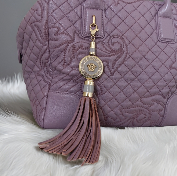 ​💜 RARE GIANNI VERSACE Vanitas Limited Edition Quilted Barocco Bag - PURPLE 💜 - Picture 5 of 17